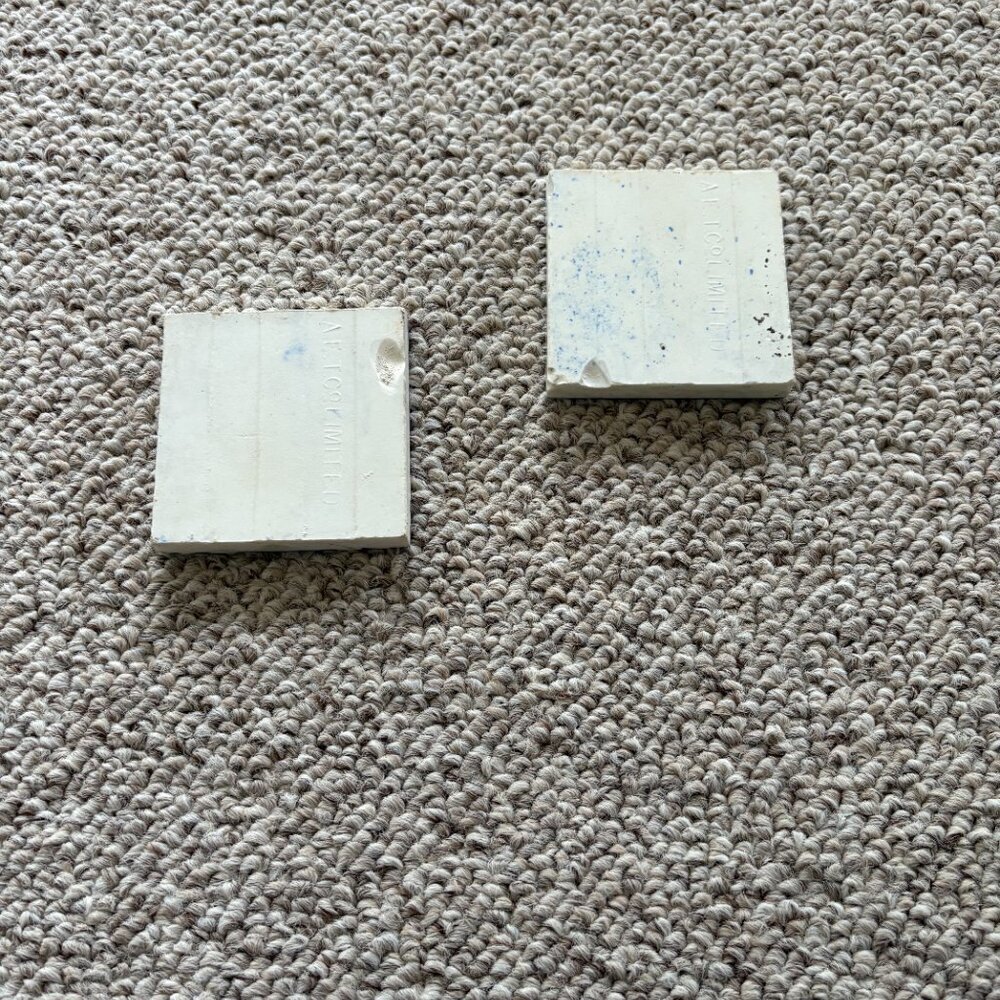 Rare Blue White Encaustic Tiles Set of 2 | Art Deco Spanish Revival Decor - Picture 4 of 7